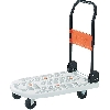 トラスコ中山 MPK720W 樹脂台車 カルティオ 折畳 780 490 白