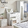 佐藤産業 デスクドレッサー デスク 80cm幅 ホワイト AN70-80D ANRI アンリ