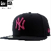 ニューエラ 取寄 MLB ニューヨーク・ヤンキース 59Fifty Custom Color キャップ (ブラック/ストロベリー) New Era