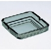 東洋佐々木ガラス アッシュトレイ 灰皿 ブラック 約2.5×10.0×10.0cm