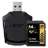 可 Lexar SDXCカード 64GB UHS-II Professional 2000x class10 U3 4K対応 LSD64GCRBEU2000R レキサー 海外パッケージ品